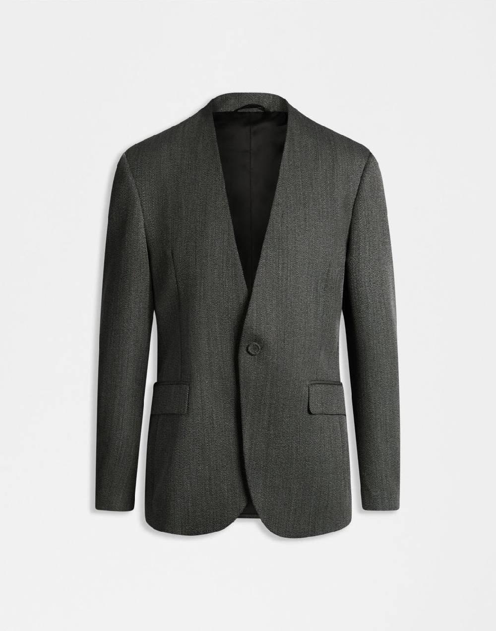 Lardini Giacca monopetto attitude senza rever in lana grigio-bianco Vendite Flash