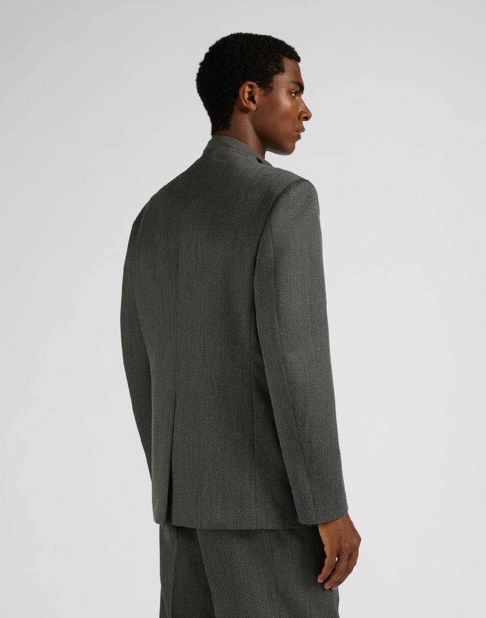 Lardini Giacca monopetto attitude senza rever in lana grigio-bianco Vendite Flash