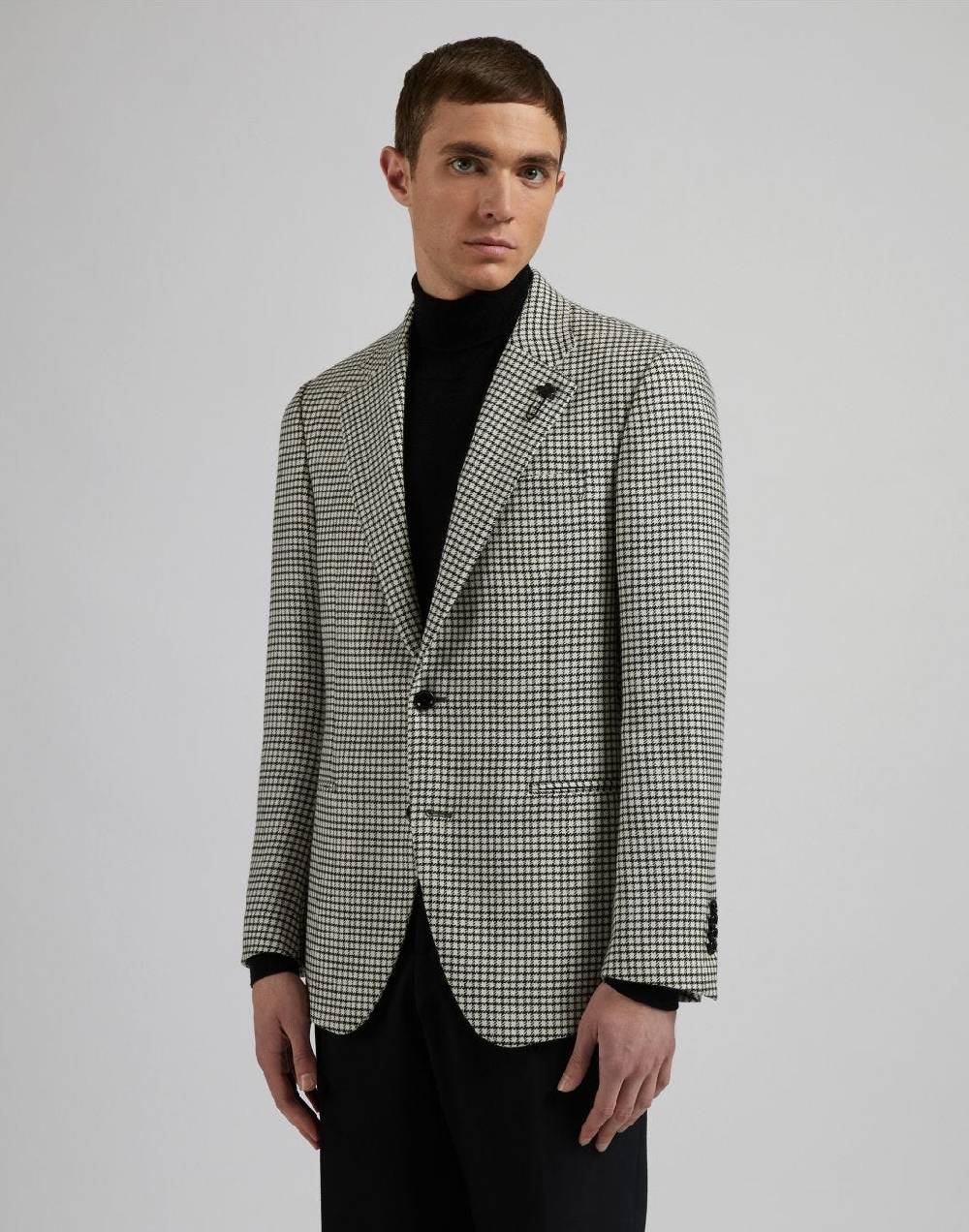 Lardini Giacca monopetto linea feeling in tessuto lambswool fantasia 2025