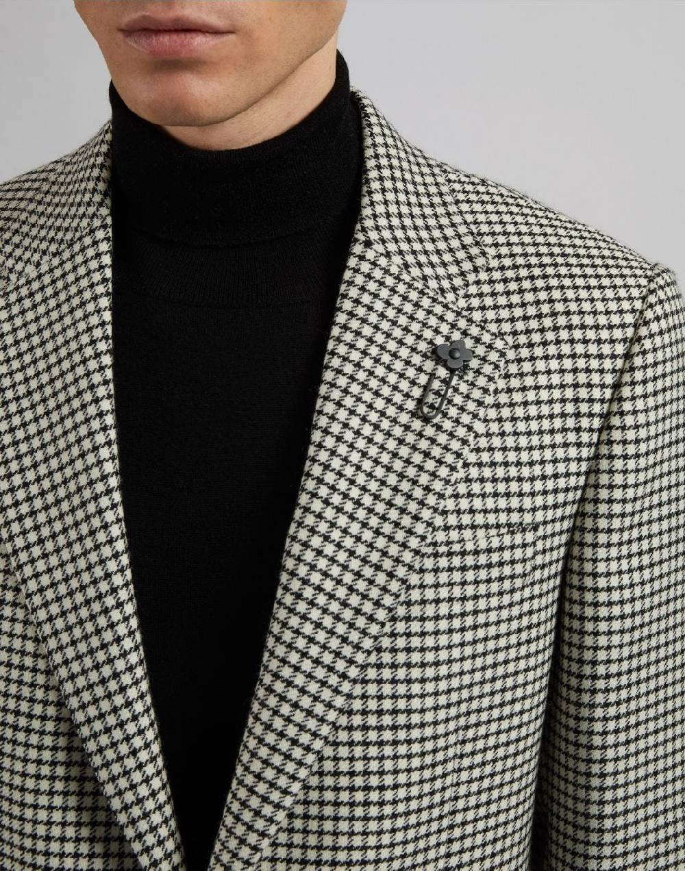 Lardini Giacca monopetto linea feeling in tessuto lambswool fantasia 2025