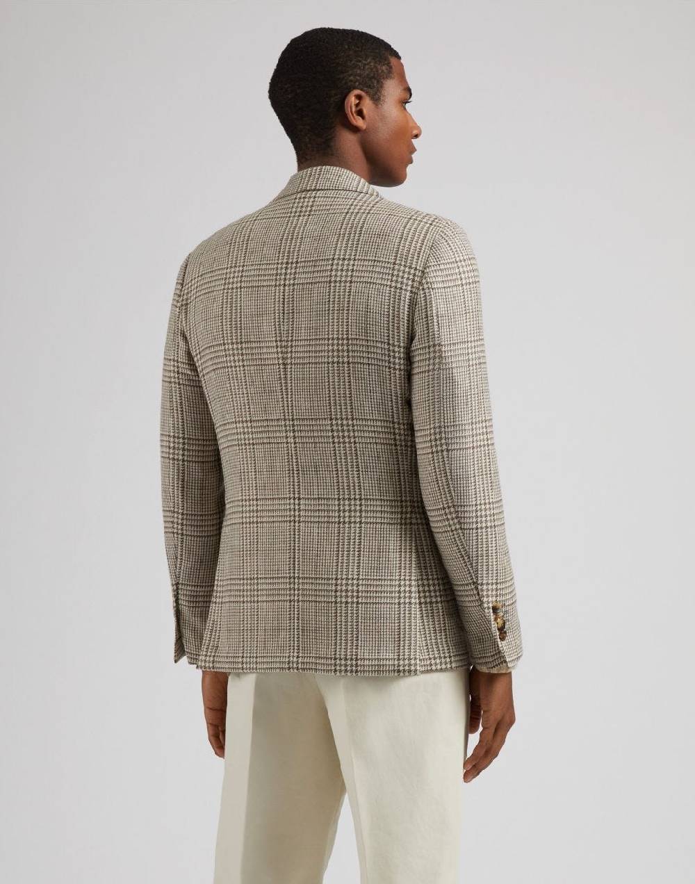 Lardini Giacca special line panna monopetto in lana, baby-alpaca e seta Italy