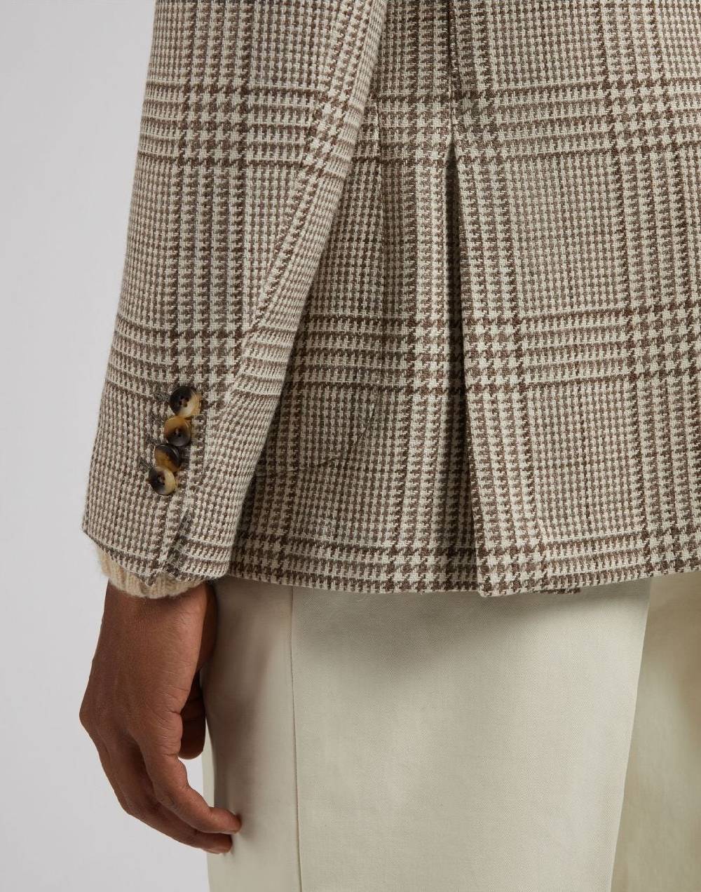 Lardini Giacca special line panna monopetto in lana, baby-alpaca e seta Italy