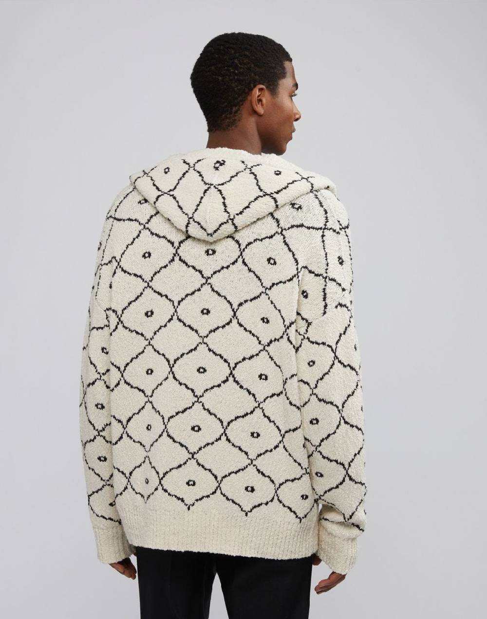 Lardini Cardigan in maglia con bottoni e cappuccio Nuovo