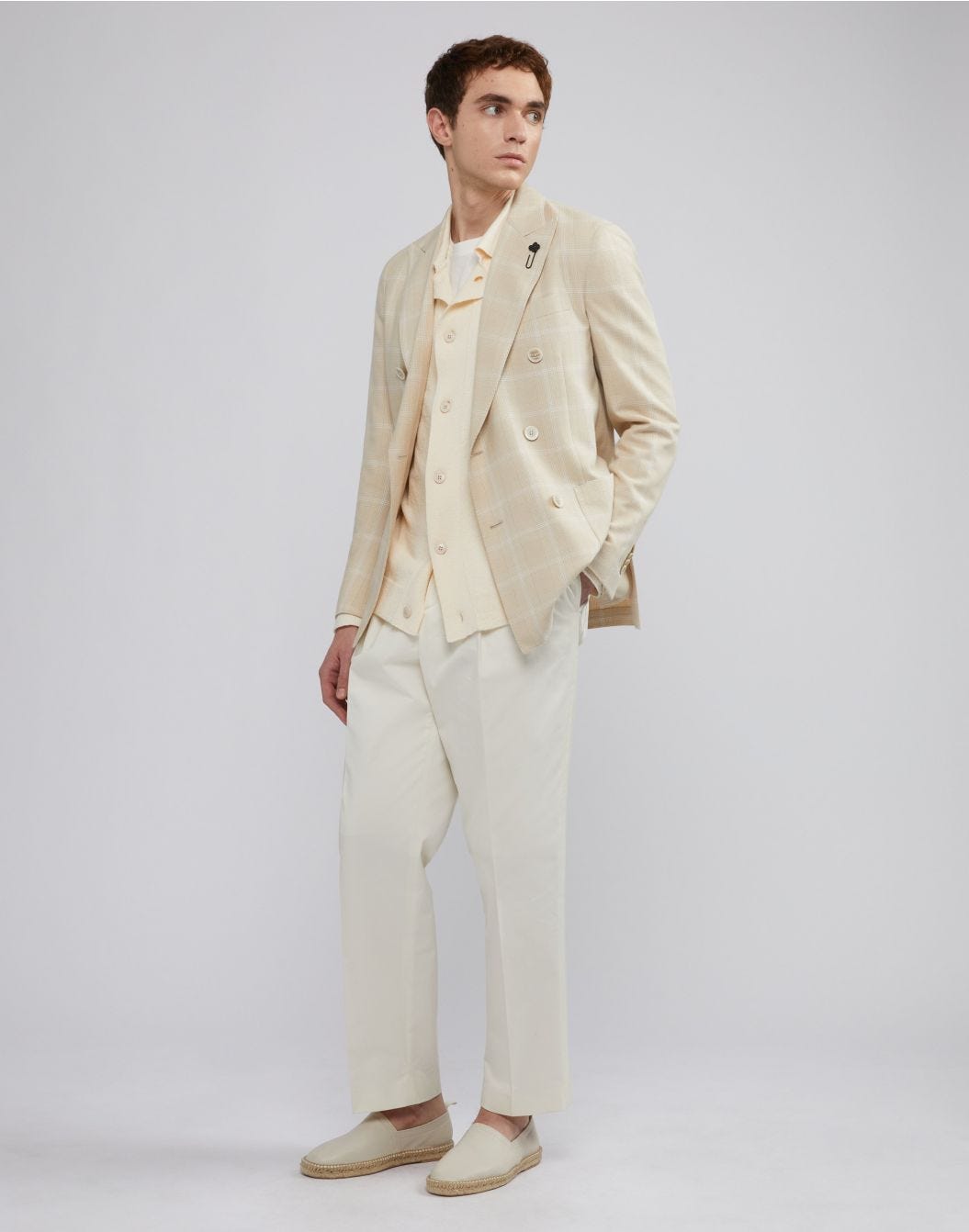 Lardini Cardigan panna in cotone e poliamide con bottoni Qualità