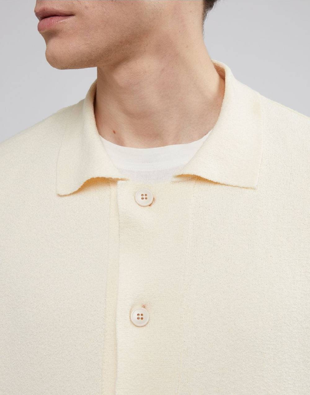 Lardini Cardigan panna in cotone e poliamide con bottoni Qualità