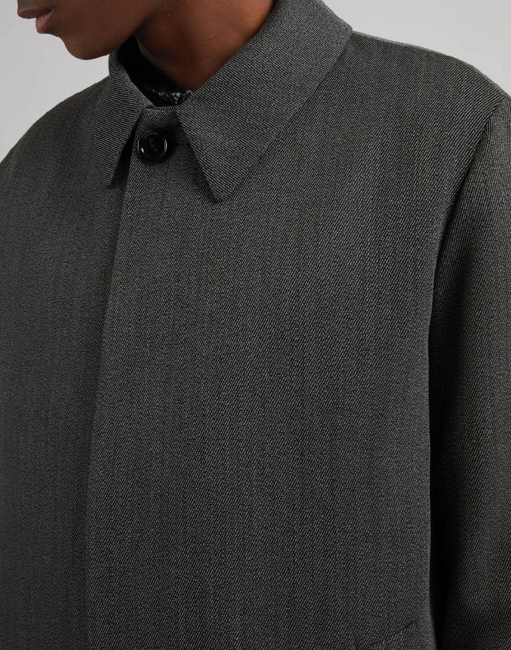Lardini Cappotto monopetto grigio foderato con finta davanti Soddisfazione Garantita
