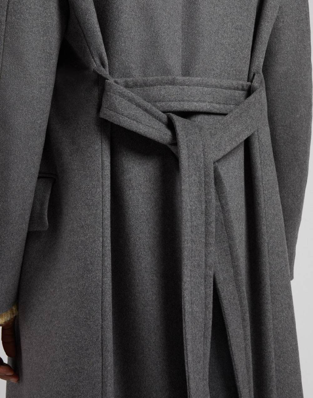 Lardini Cappotto doppiopetto grigio in puro cashmere riciclato Qualità Garantita