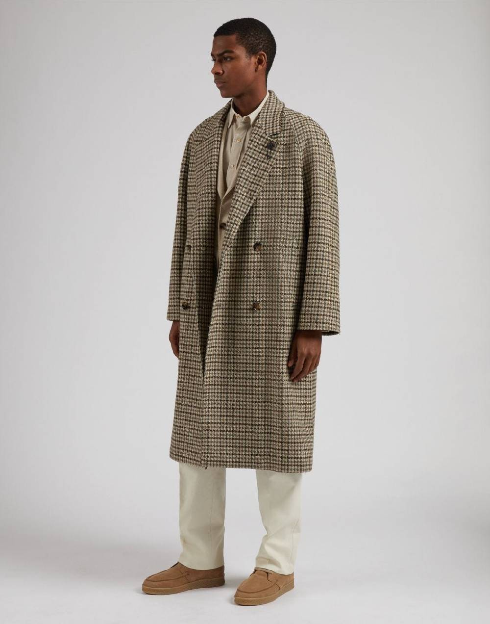 Lardini Cappotto doppiopetto fantasia in lana cashmere Acquista Ora
