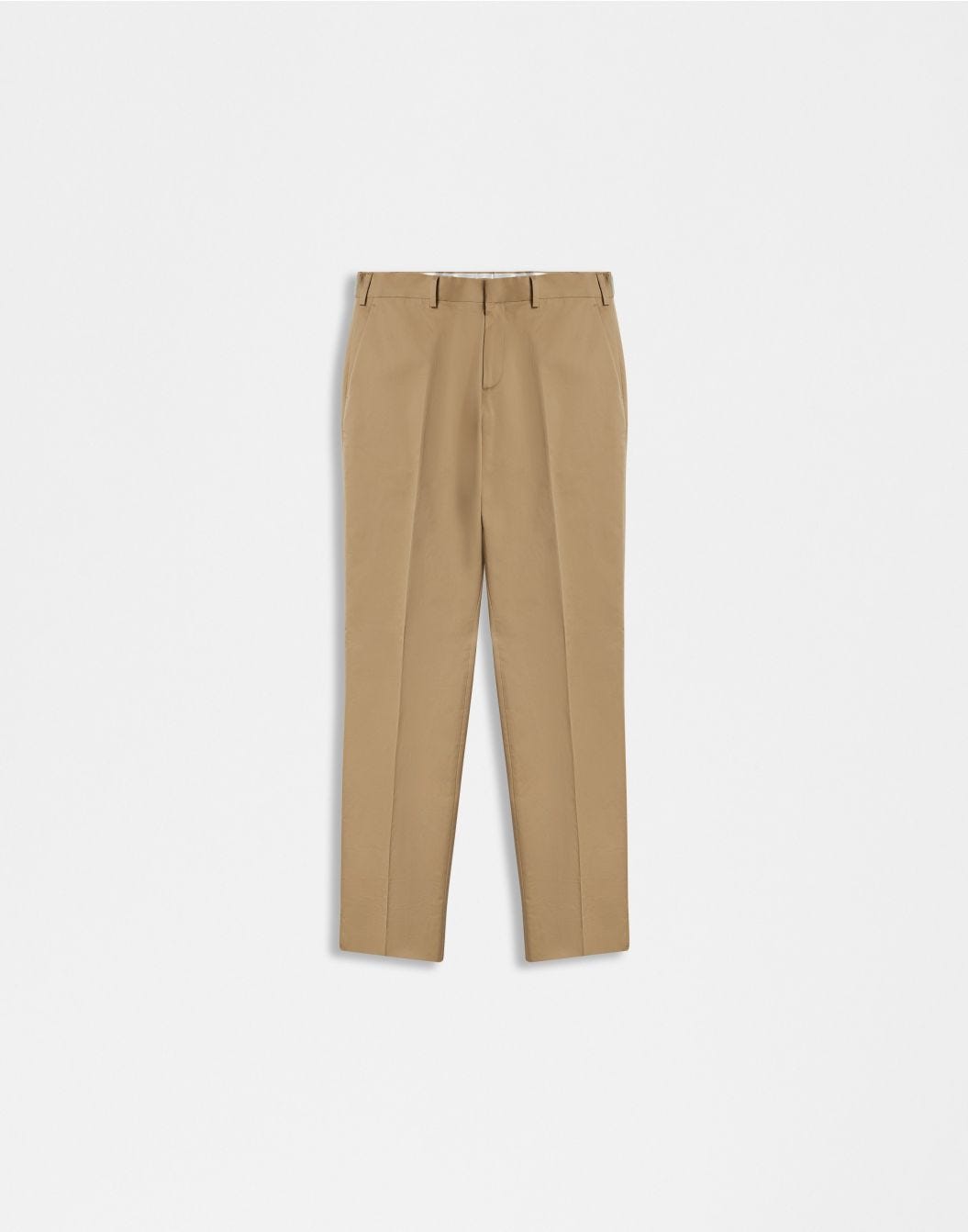 Lardini Pantalone nocciola senza pinces in drill di cotone stretch Fino Al -60%