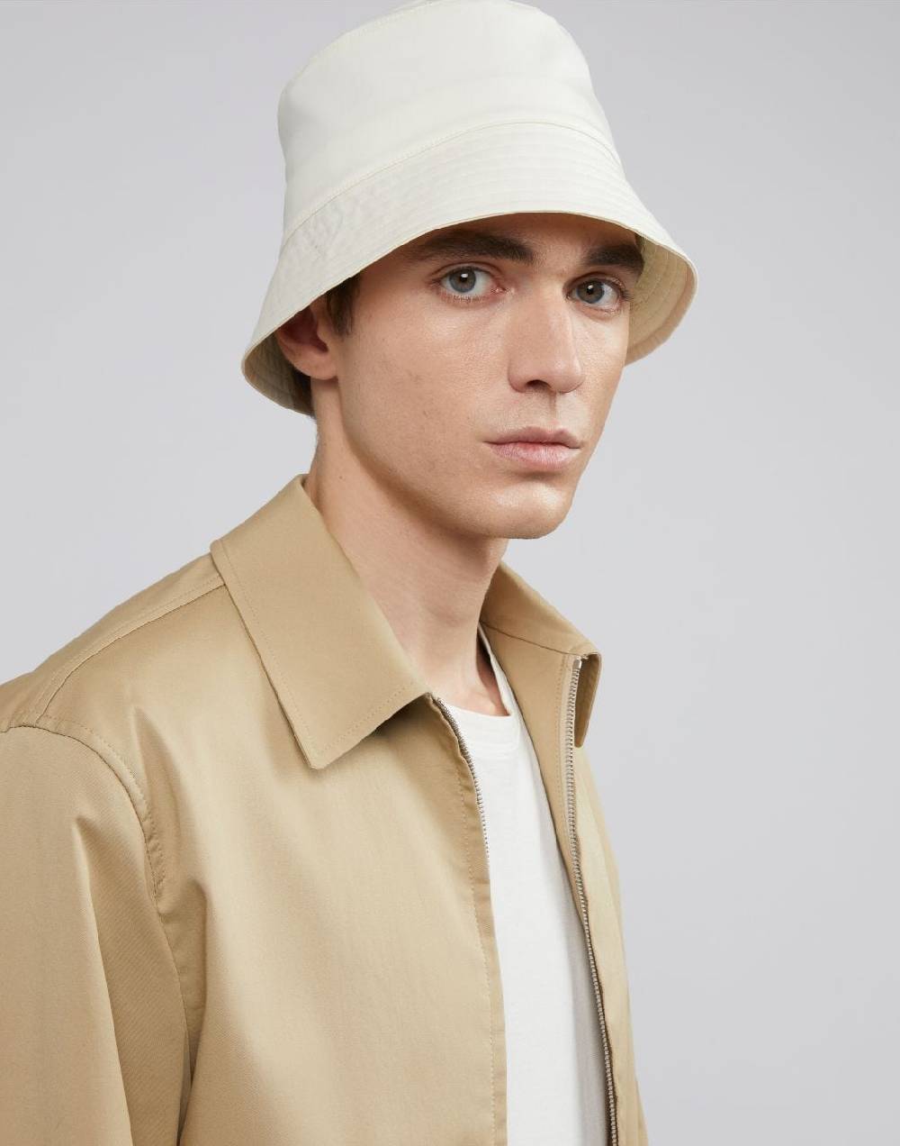 Lardini Cappello da pescatore in drill di cotone stretch bianco Prezzo Ridotto