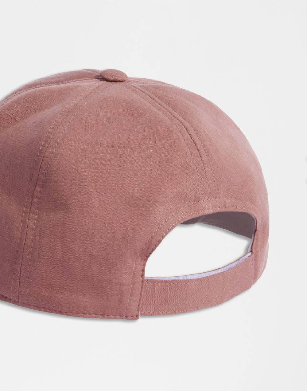Lardini Cappello da baseball in lino e micro tencel rosa Sottocosto