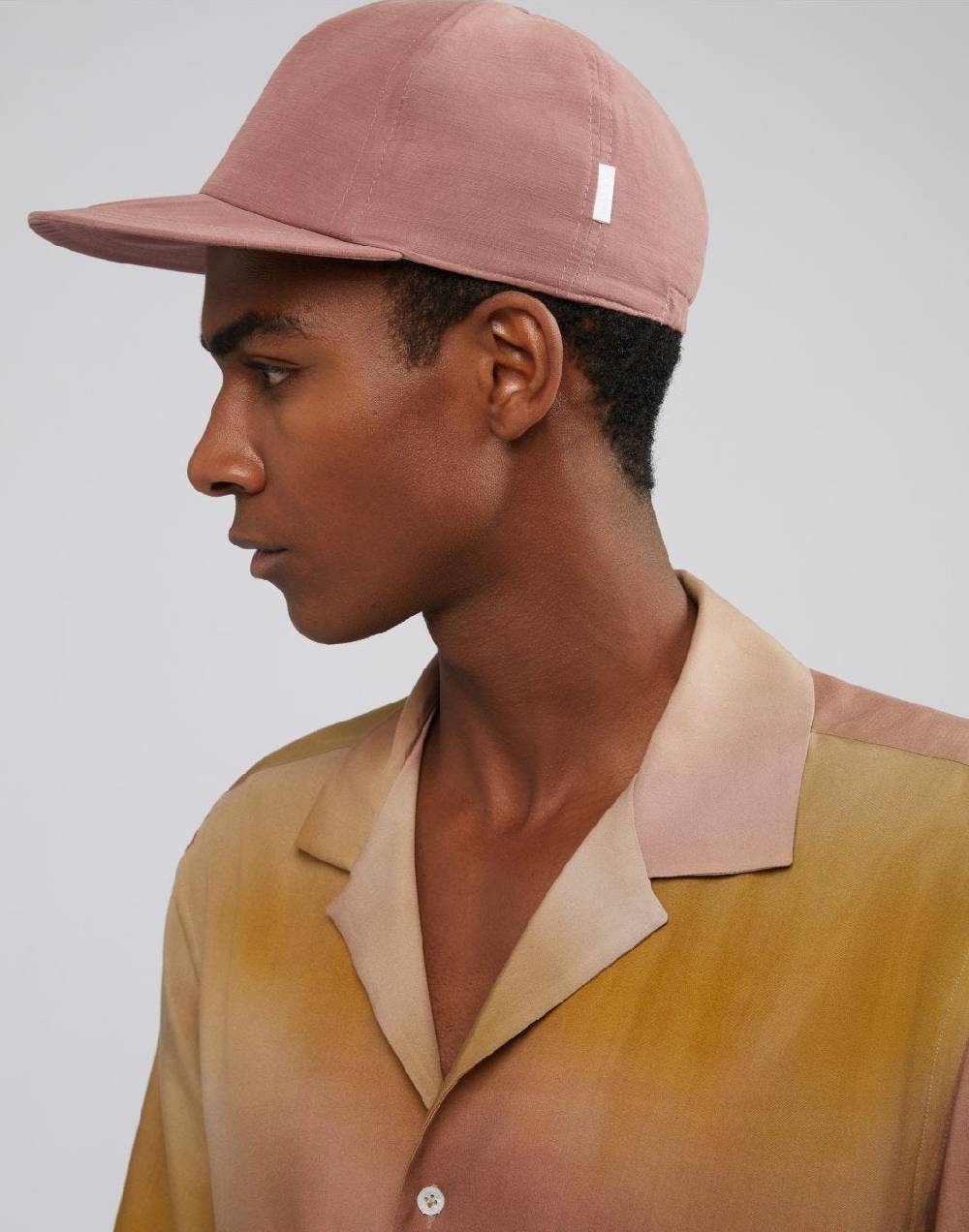 Lardini Cappello da baseball in lino e micro tencel rosa Sottocosto