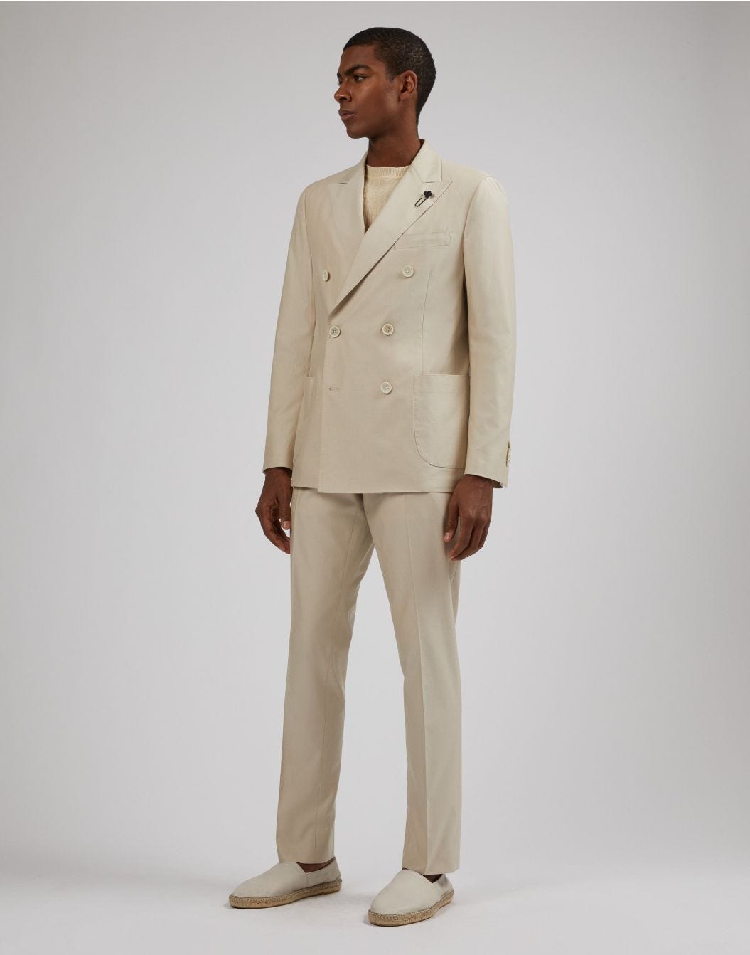 Lardini Abito special line in twill di cotone beige Presa