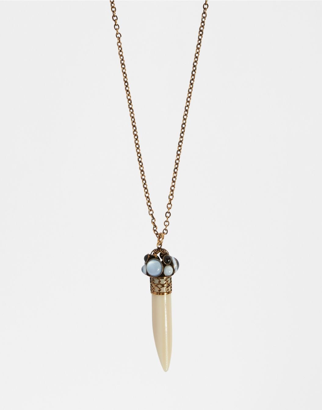 Lardini Collana vintage con corno beige Offerta