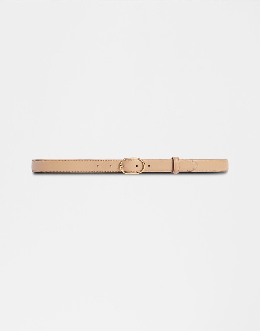 Lardini Cintura in pelle beige con fibbia ovale Economico