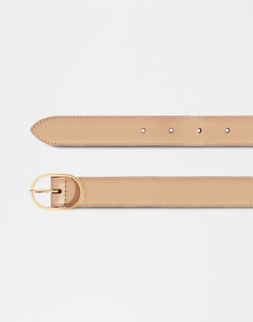 Lardini Cintura in pelle beige con fibbia ovale Economico