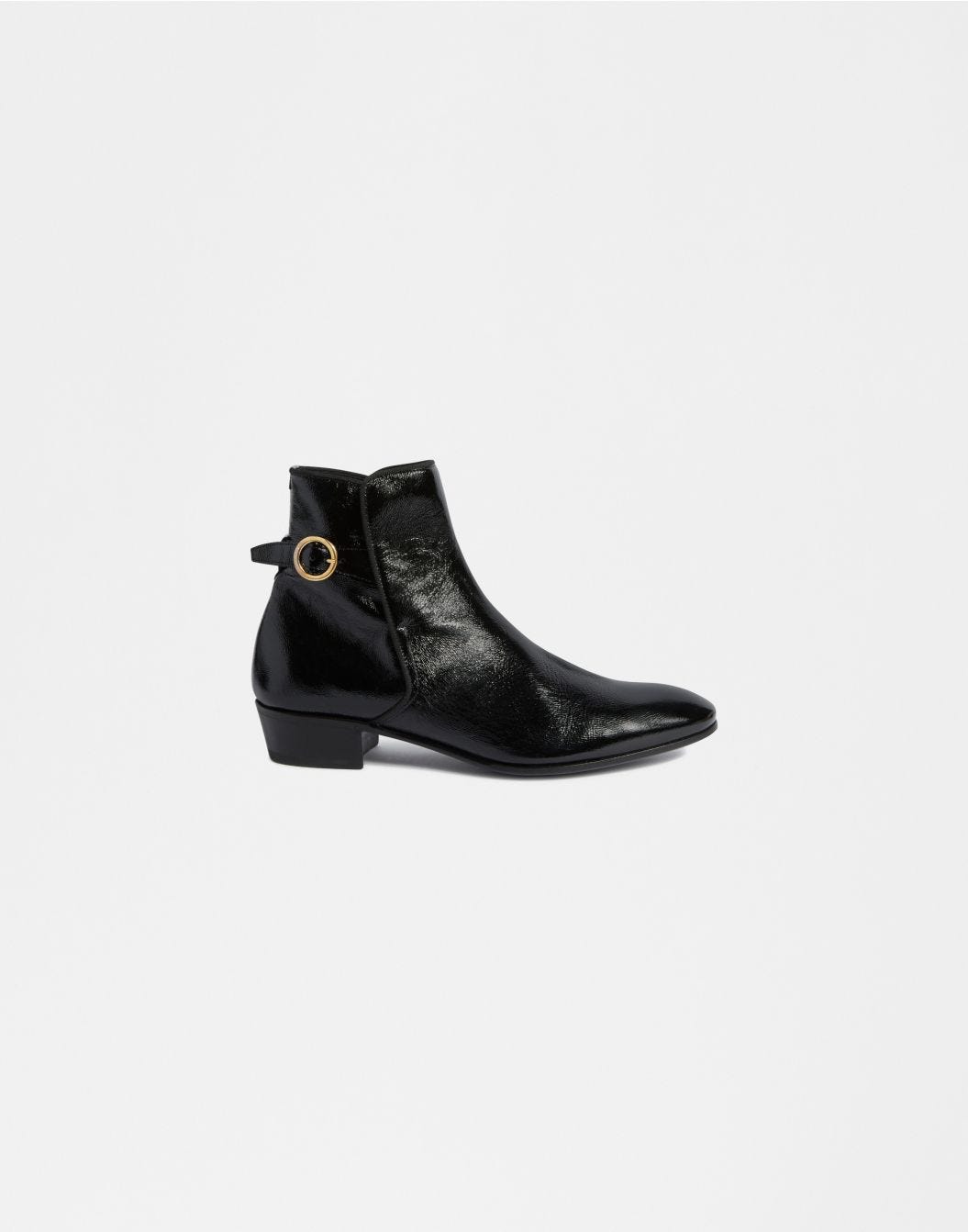Lardini Stivaletto nero in pelle verniciata naplack Offerte