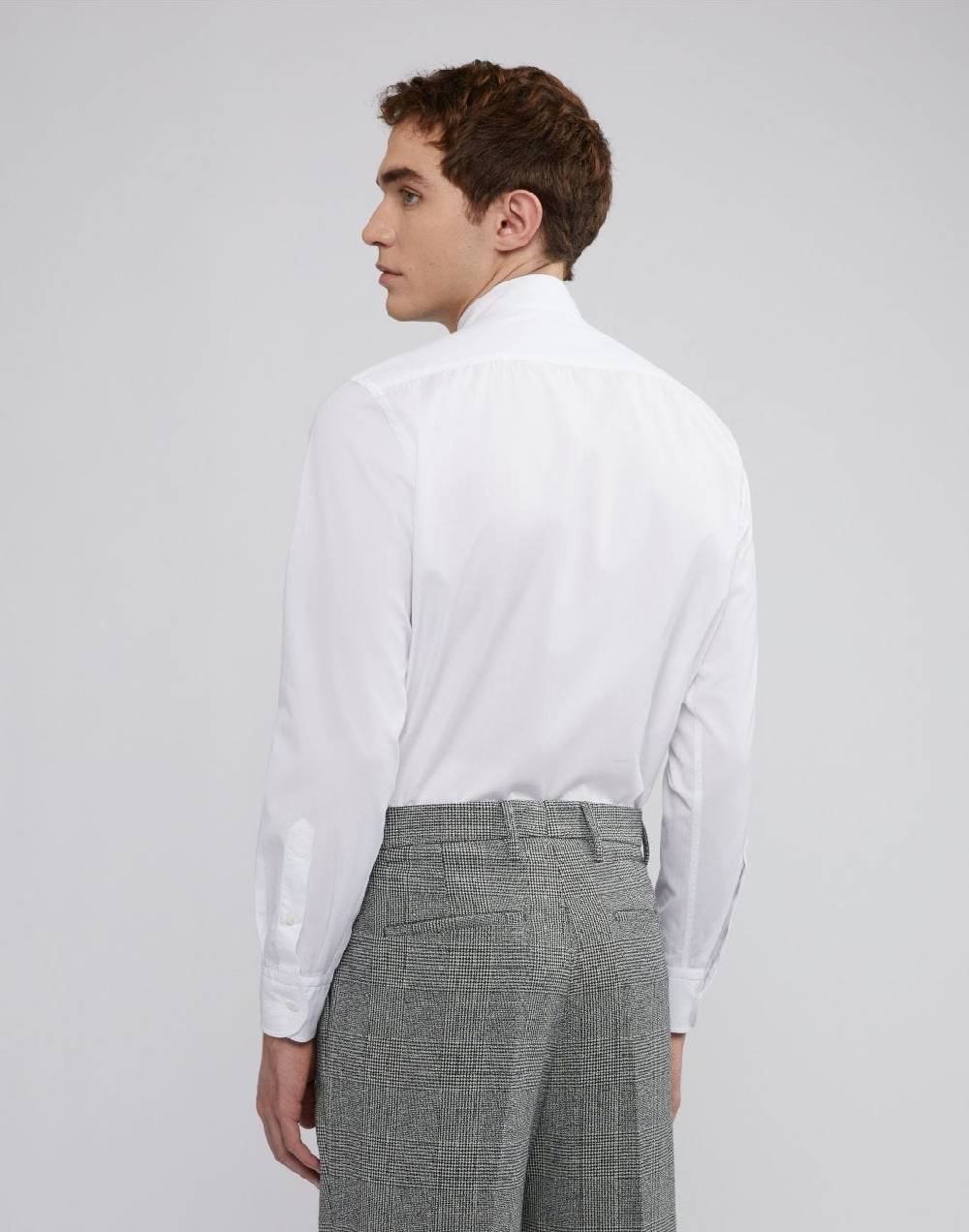 Lardini Camicia bianca in popeline di cotone Vendita Economica