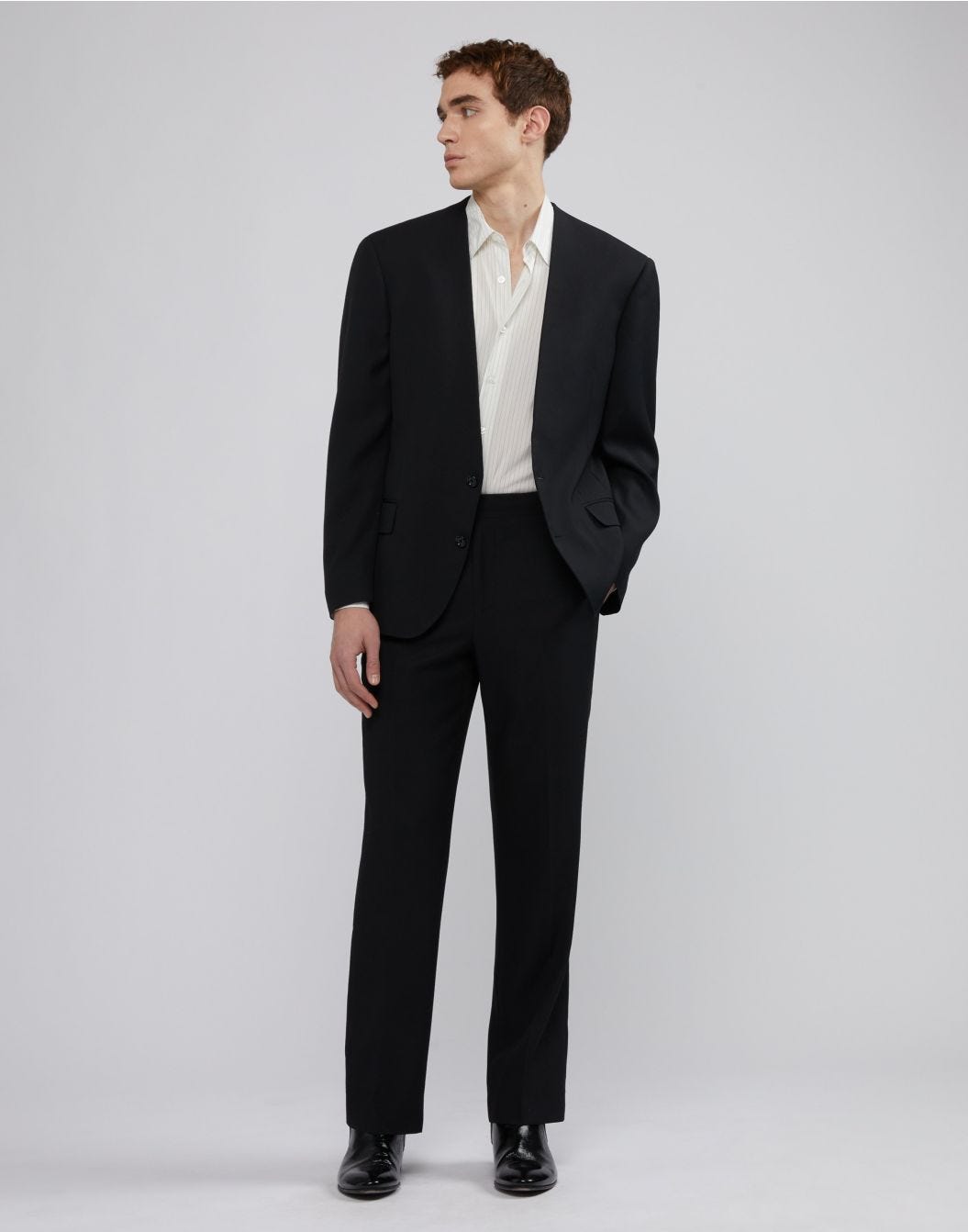Lardini Pantalone nero attitude in viscosa di lana e seta Saldi Di Fabbrica