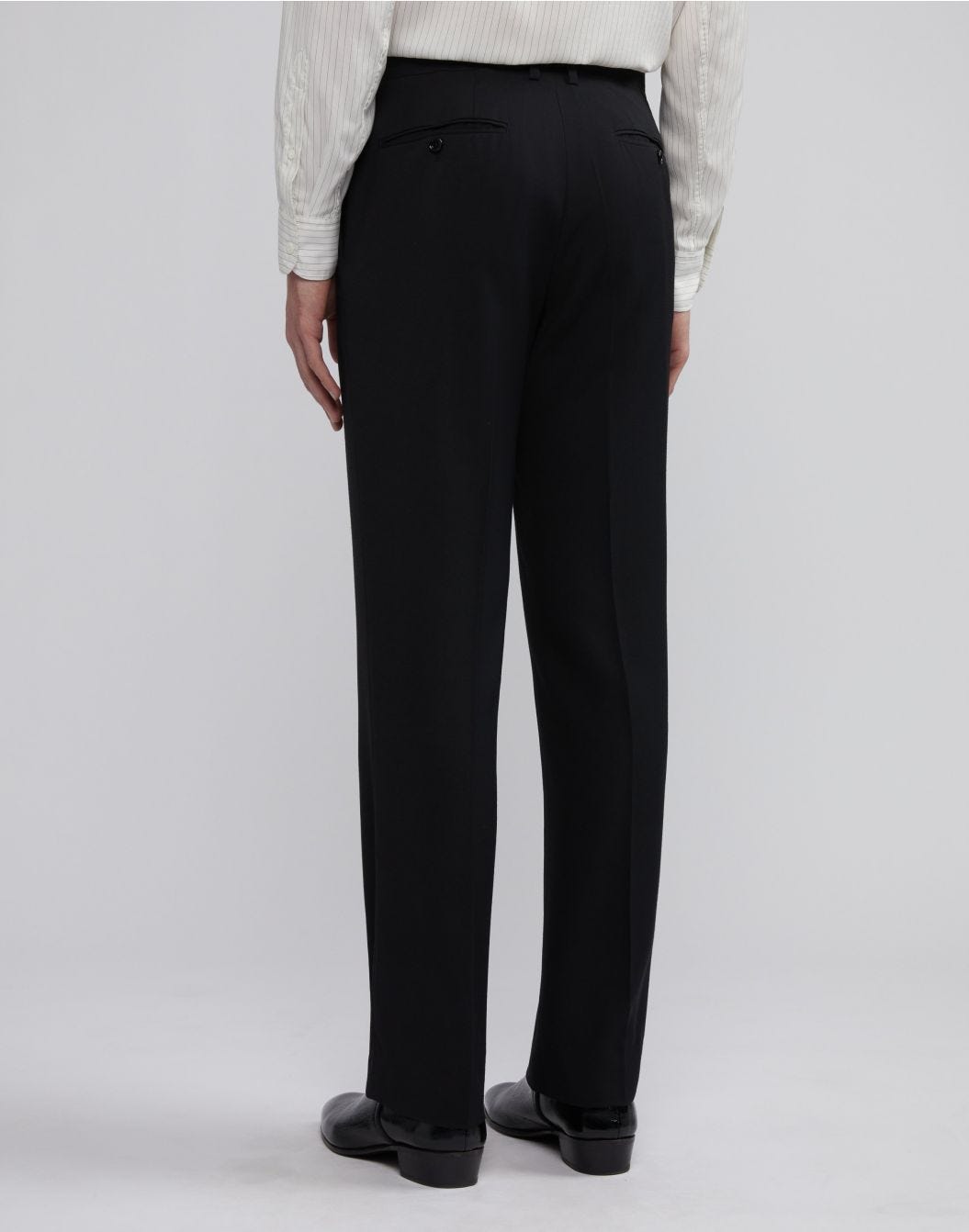 Lardini Pantalone nero attitude in viscosa di lana e seta Saldi Di Fabbrica