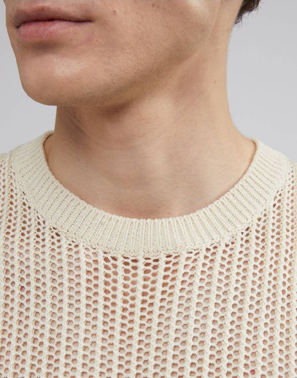 Lardini Canotta in maglia panna a coste traforata Negozio
