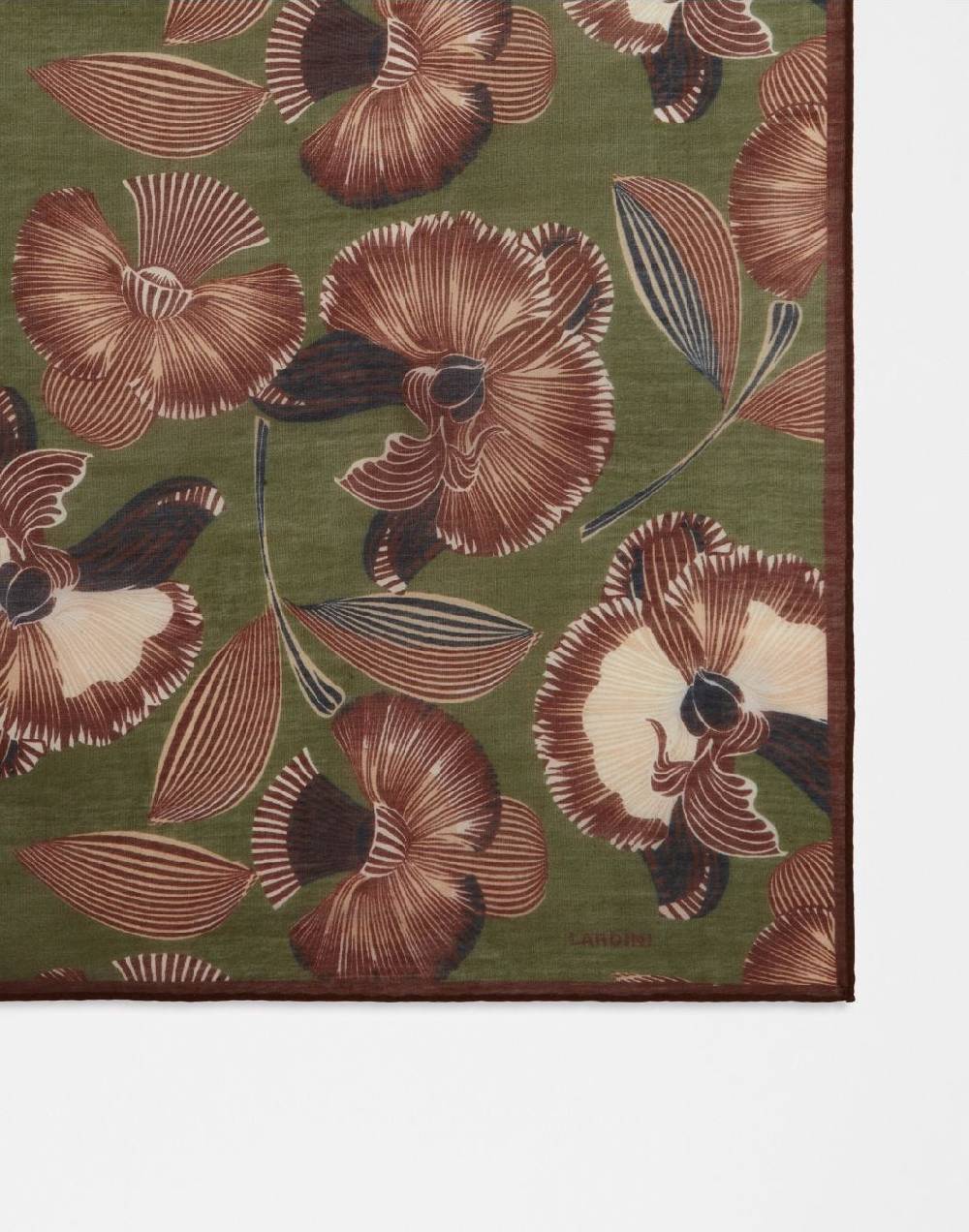 Lardini Foulard in seta con disegno floreale In Saldo