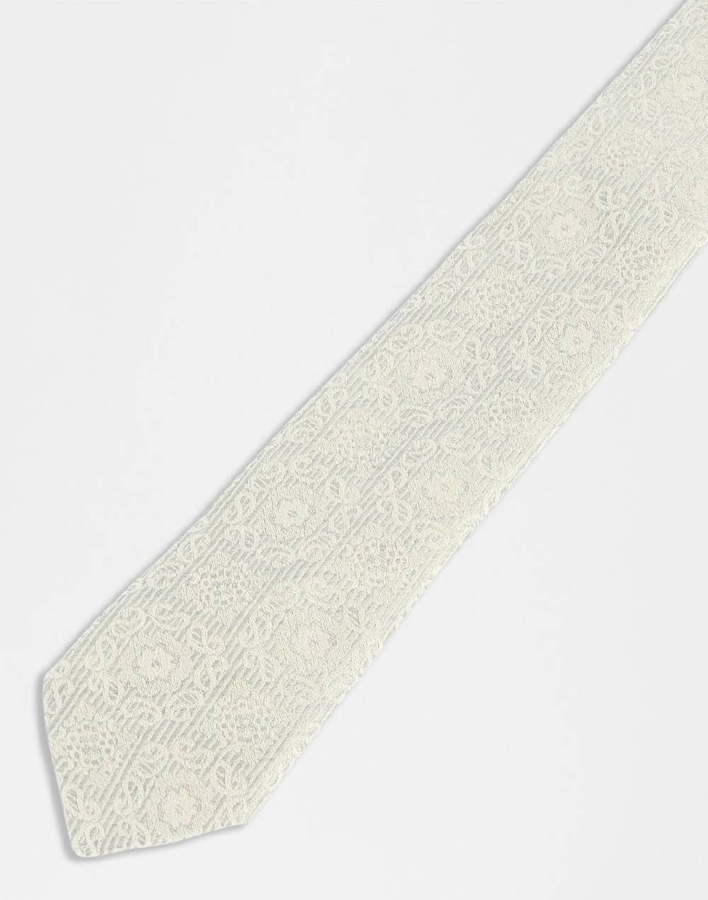 Lardini Cravatta in lino e cotone con disegno jacquard 2025