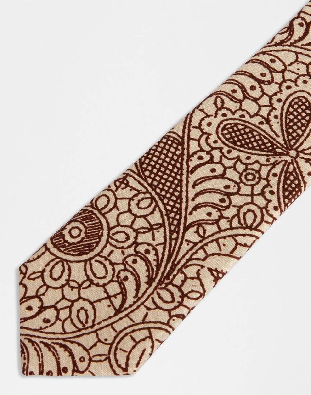 Lardini Cravatta in seta con disegno cashmere Vendita