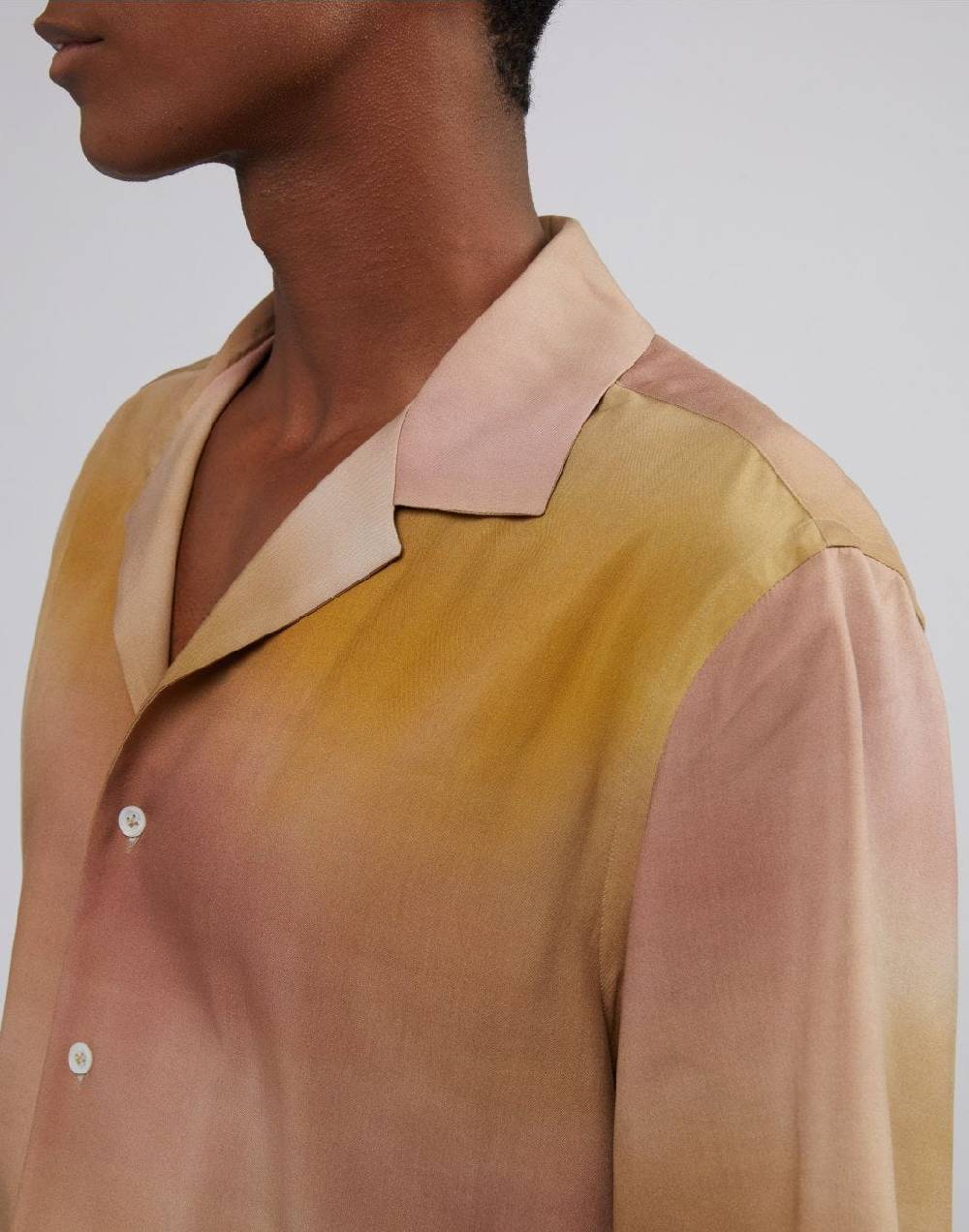 Lardini Camicia relaxed design liscio e macro-sfumatura Pezzi Unici