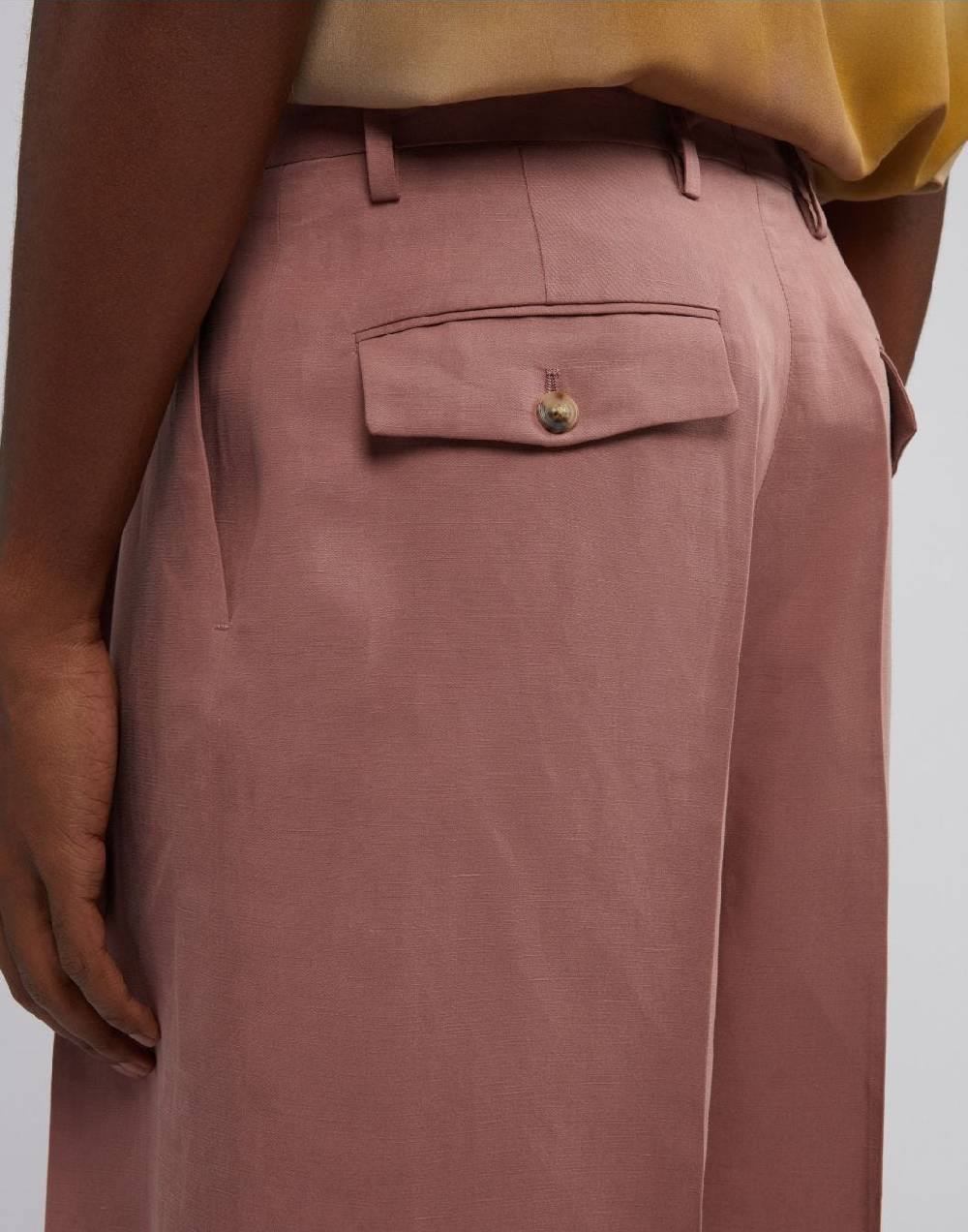 Lardini Bermuda comfort lungo in lino e micro tencel rosa Qualità Garantita
