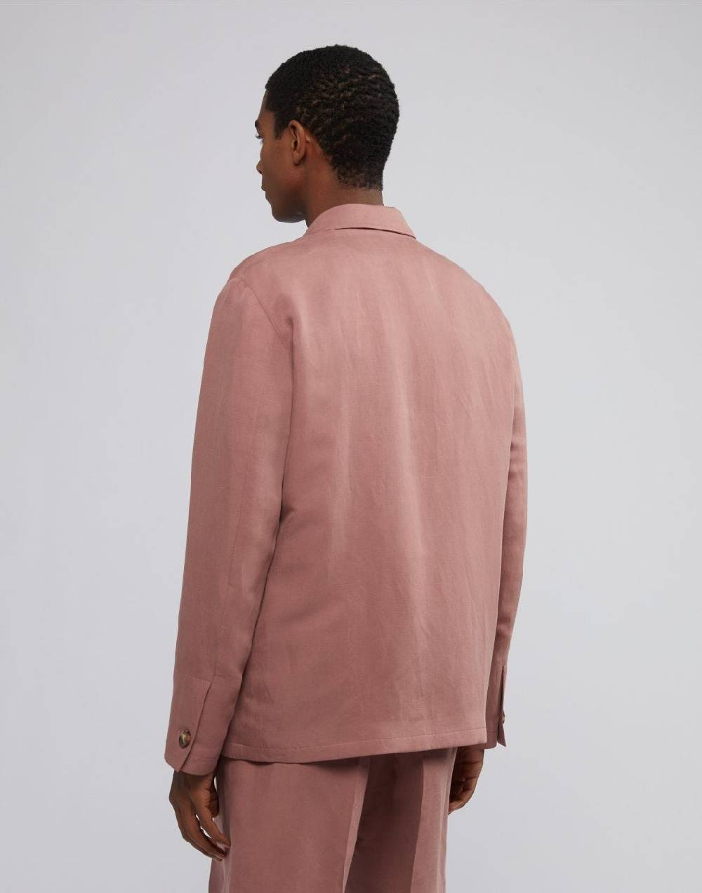 Lardini Giacca camicia rosa in lino e micro tencel 4 tasche Negozi Online