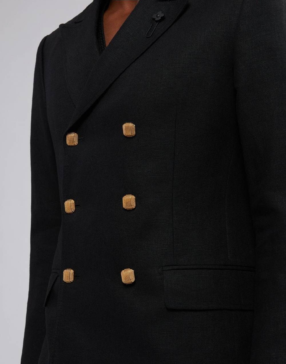 Lardini Blazer doppiopetto attitude nero principe di galles Prezzo Ridotto