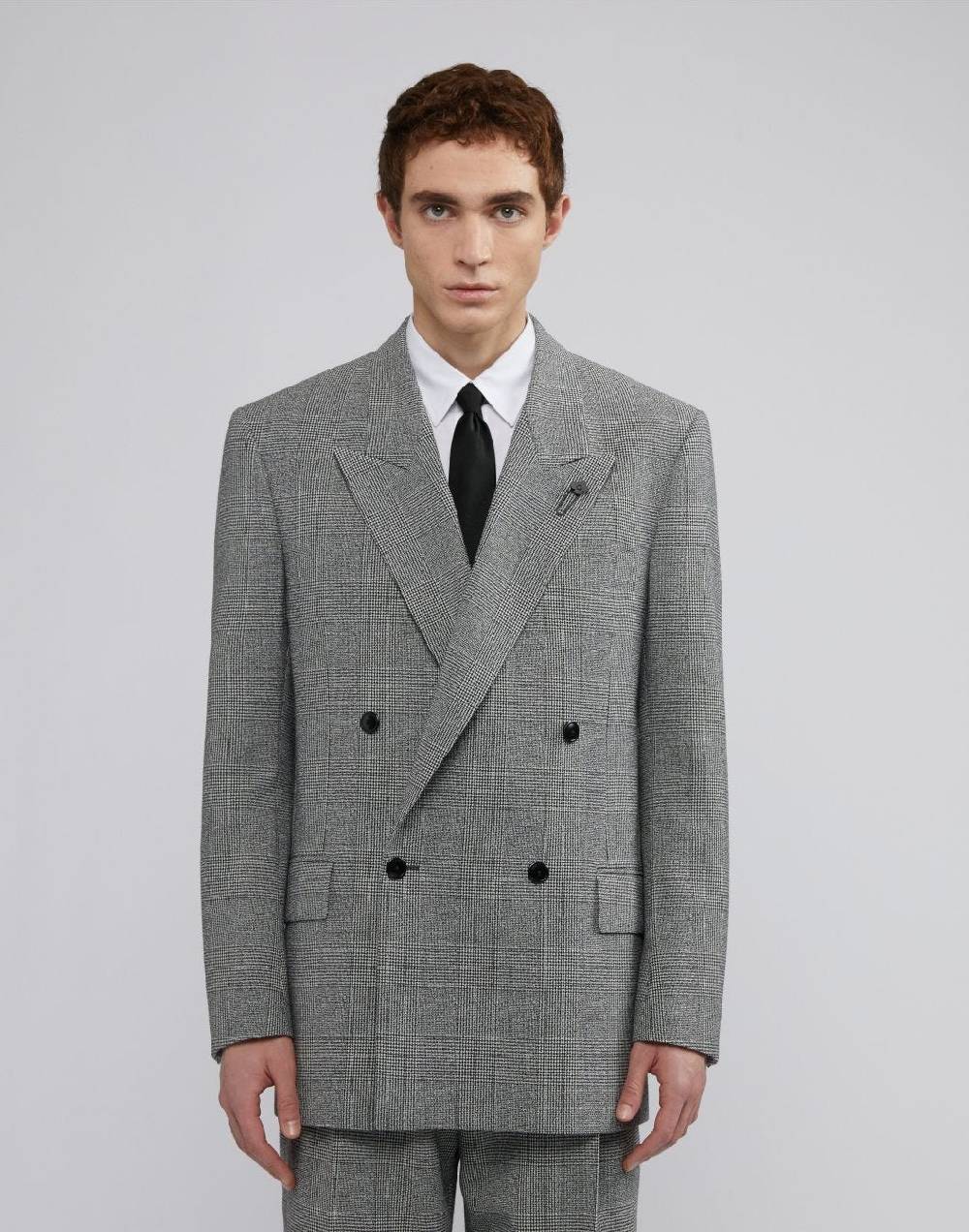 Lardini Blazer doppiopetto principe di galles fit boxy Presa