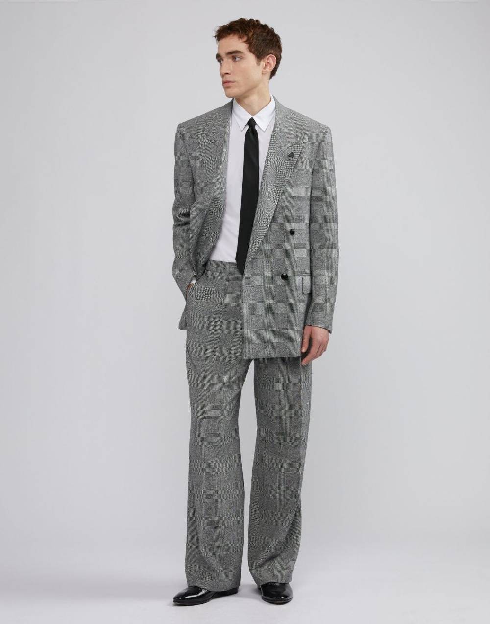 Lardini Blazer doppiopetto principe di galles fit boxy Presa