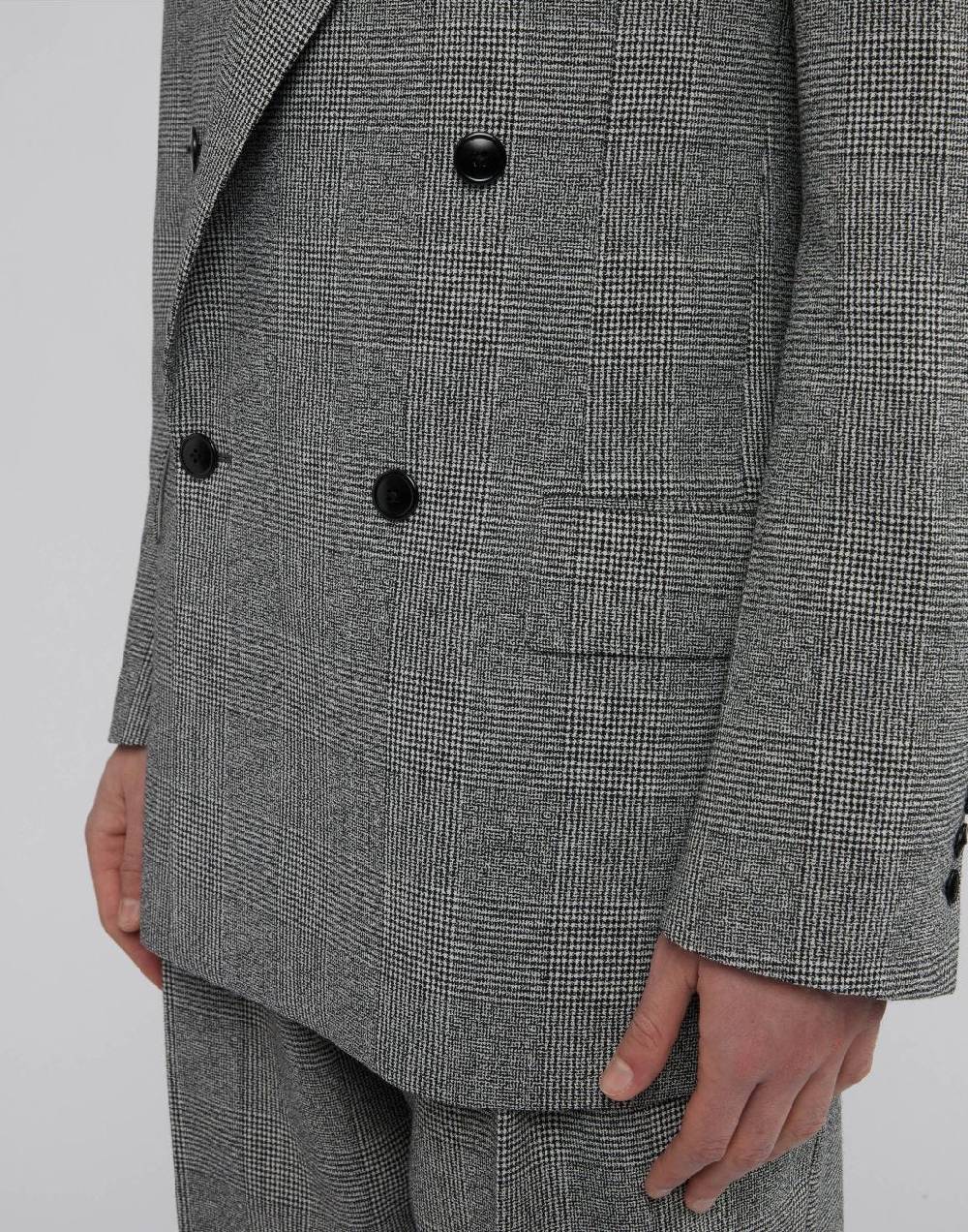 Lardini Blazer doppiopetto principe di galles fit boxy Presa