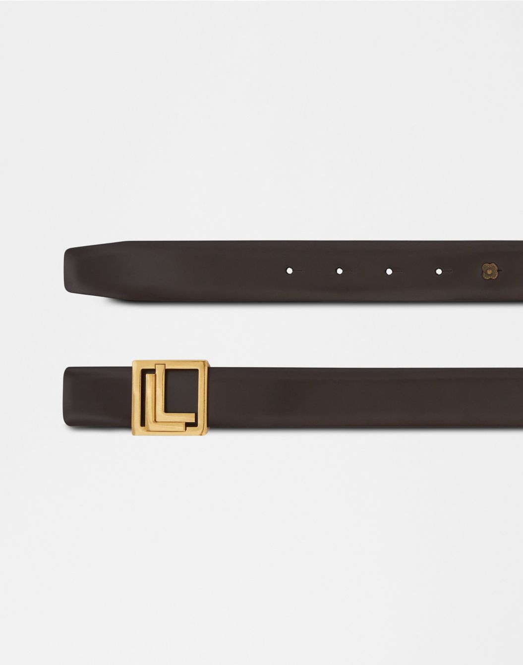 Lardini Cintura in pelle marrone con fibbia in ottone Outlet