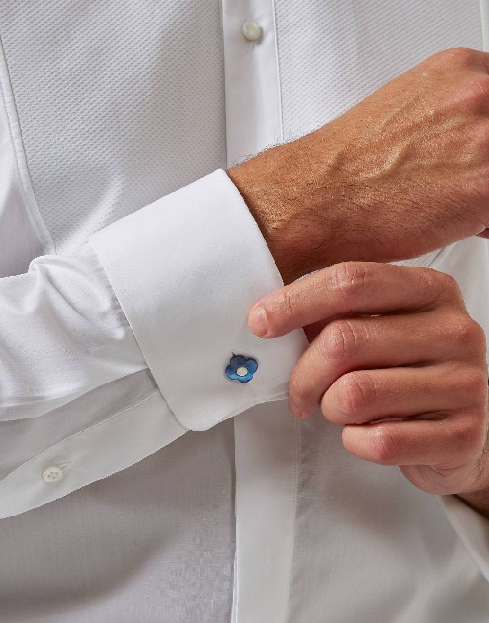 Lardini Gemelli in madreperla blu e bianchi Saldi Di Fabbrica