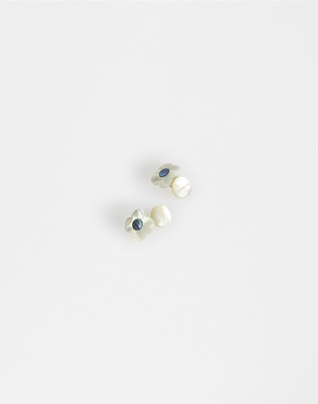 Lardini Gemelli in madreperla bianchi e blu Negozio