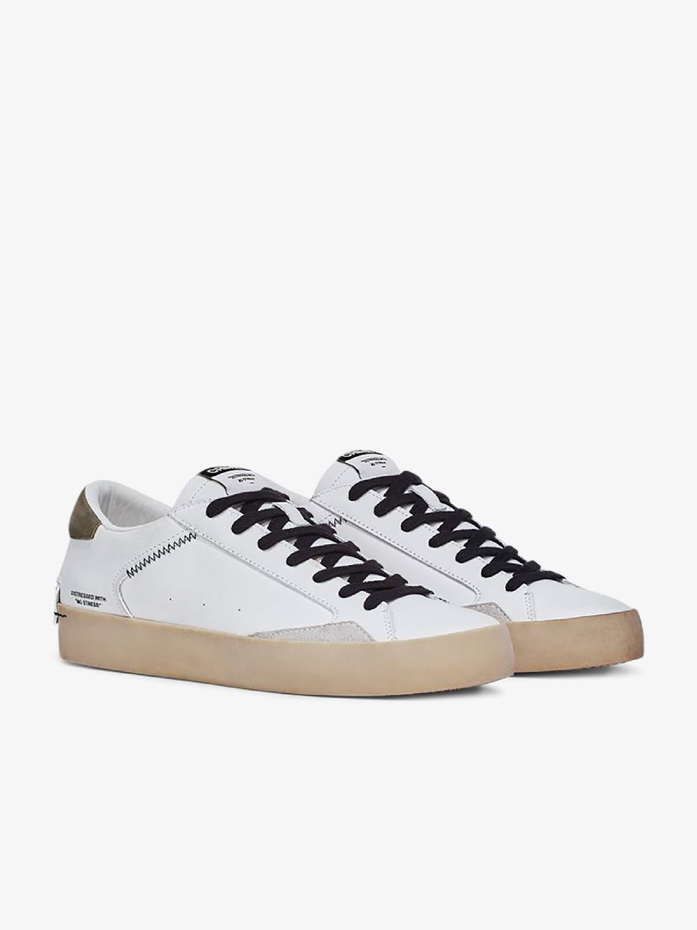 CRIME LONDON Sneakers Distressed 16008PP5 uomo pelle bianco Shopping Online