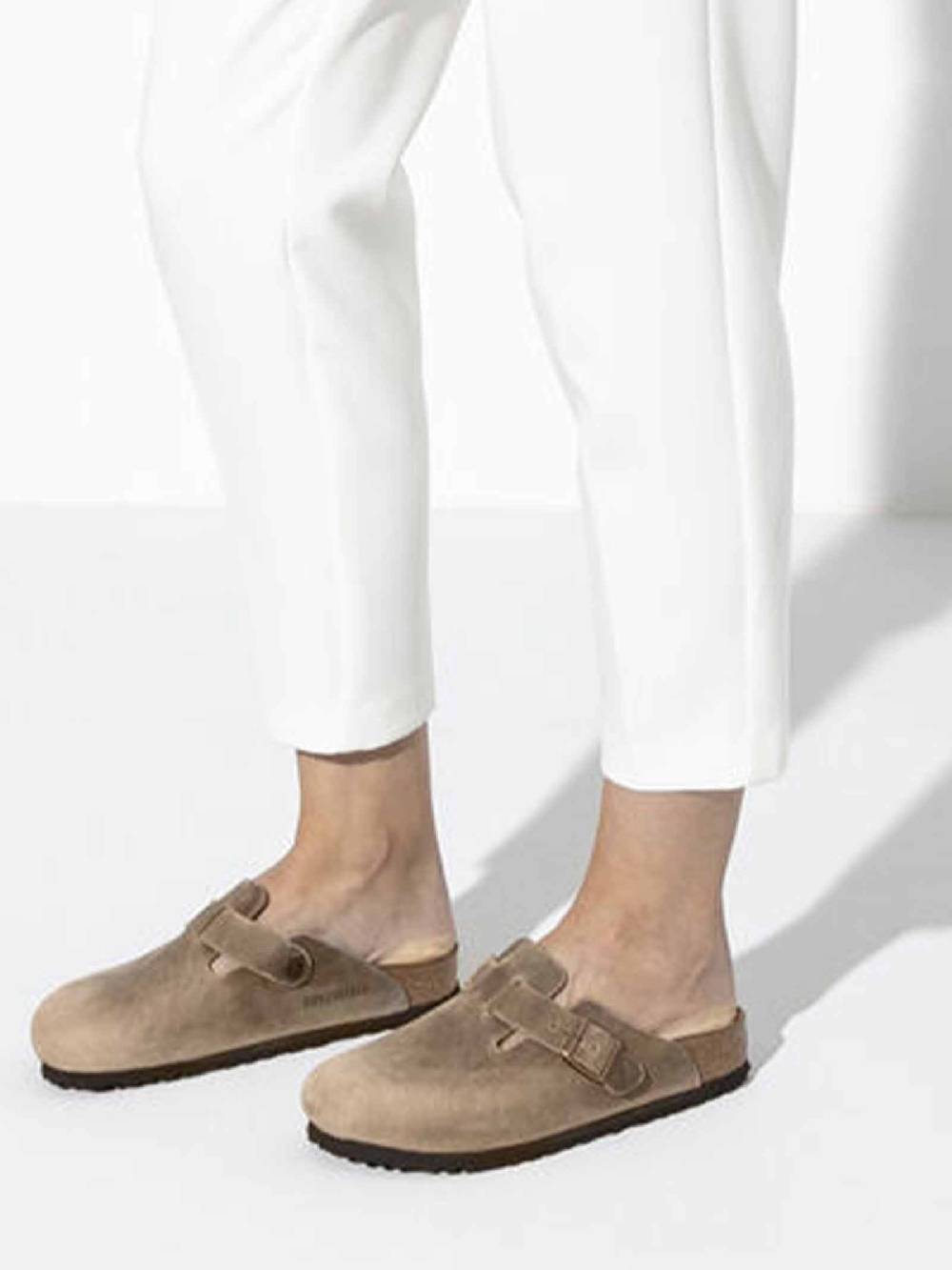 BIRKENSTOCK Ciabatte boston 960813 pelle marrone Prezzo Ridotto