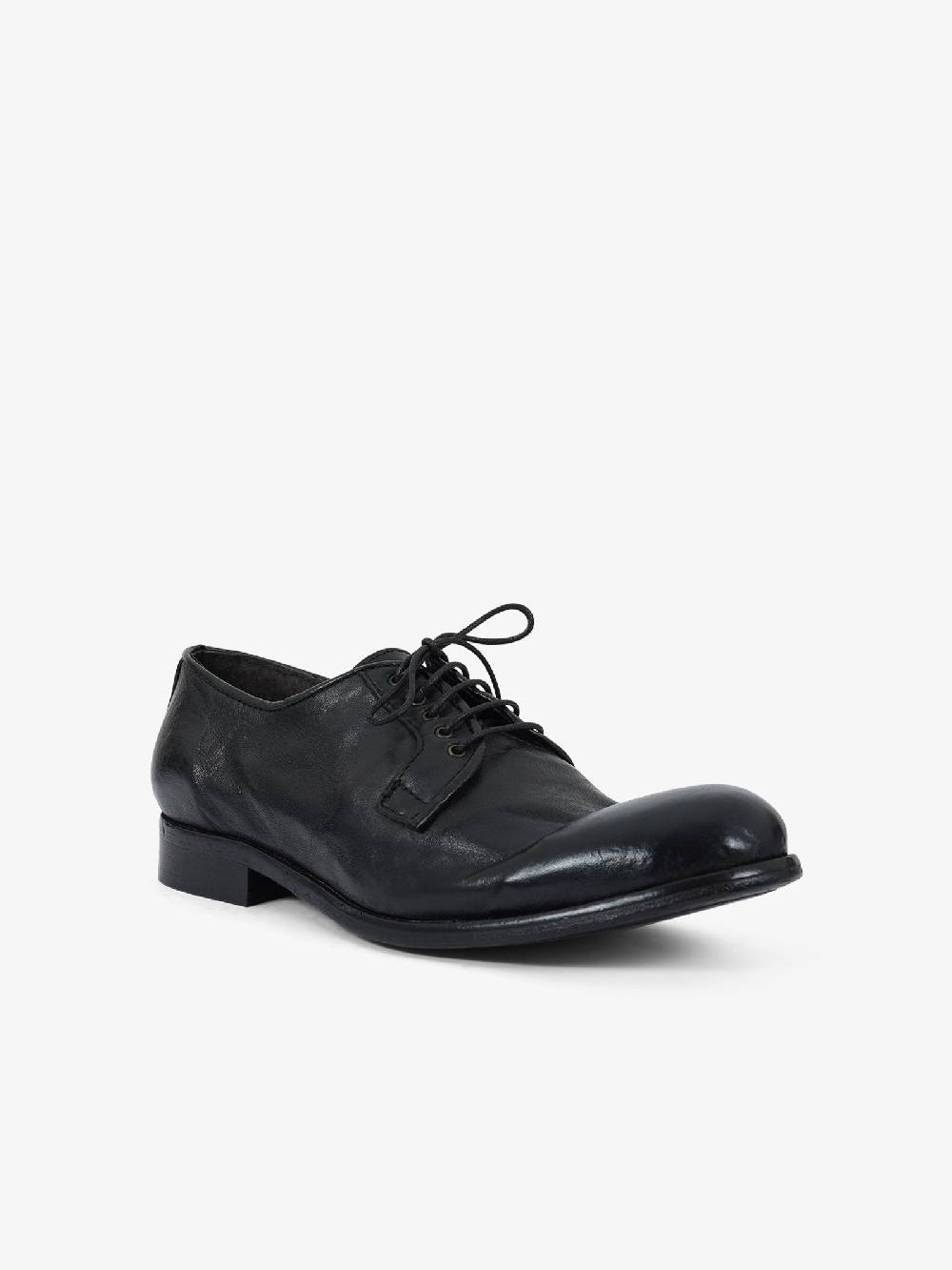 CAVALLACCIO Stringate 002 uomo pelle nero Saldi Di Fabbrica