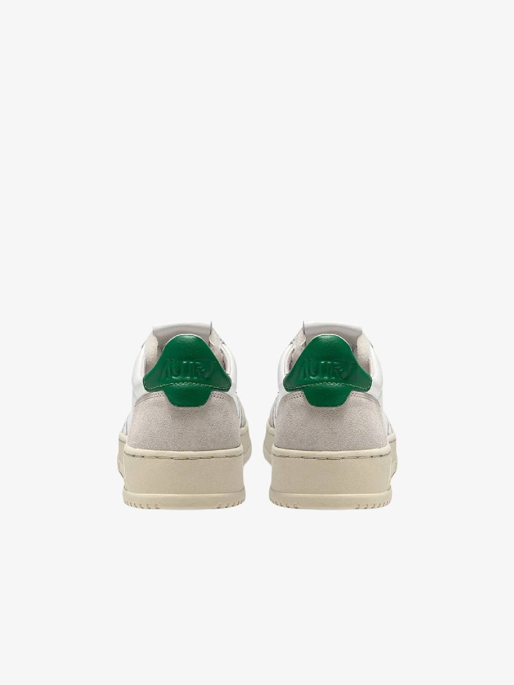 AUTRY Sneakers Medalist Low uomo in pelle bianco/verde Grande vendita
