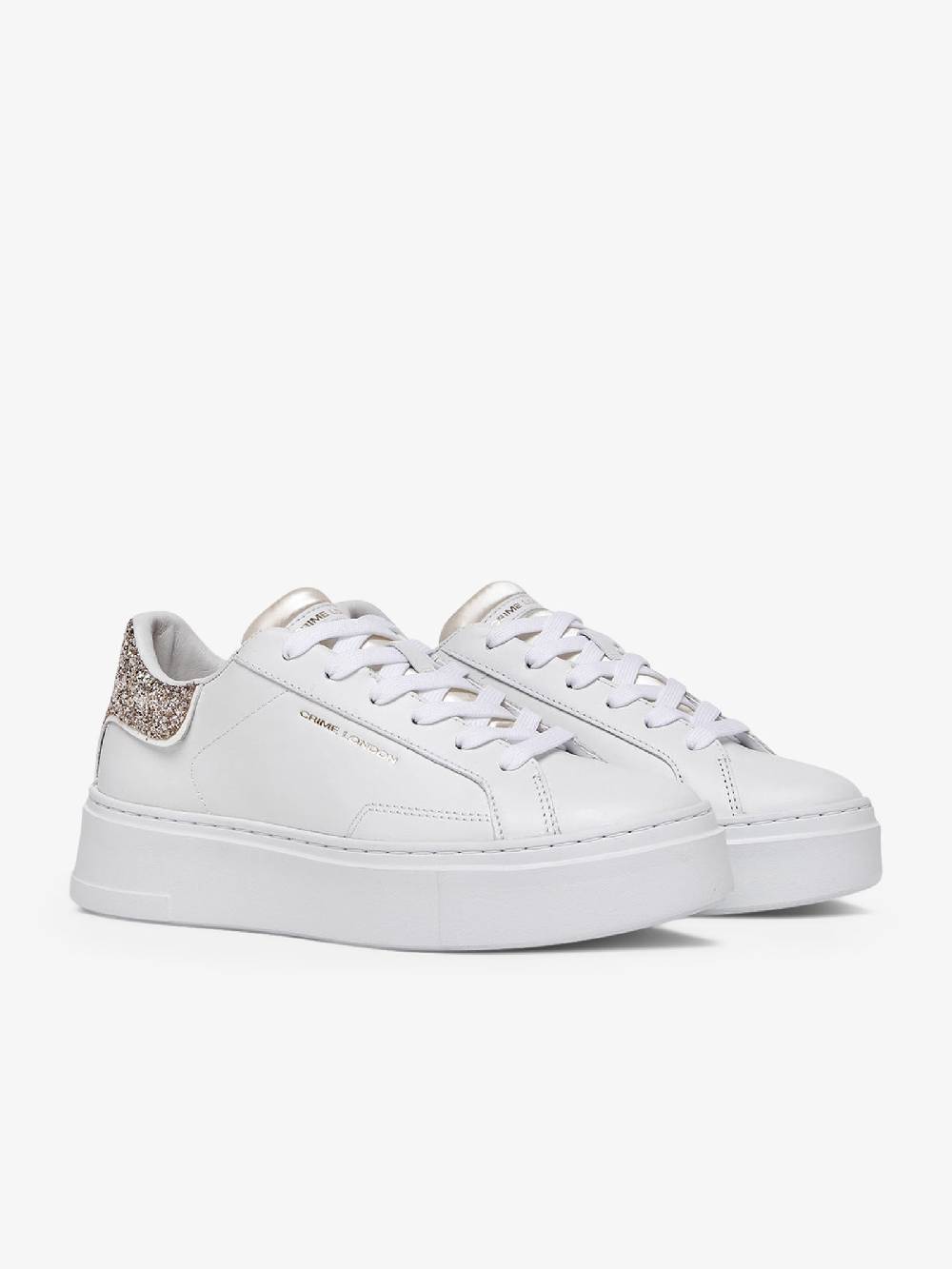 CRIME LONDON Sneakers Extralight 2.0 27601PP6 donna pelle bianco Spedizione Gratuita