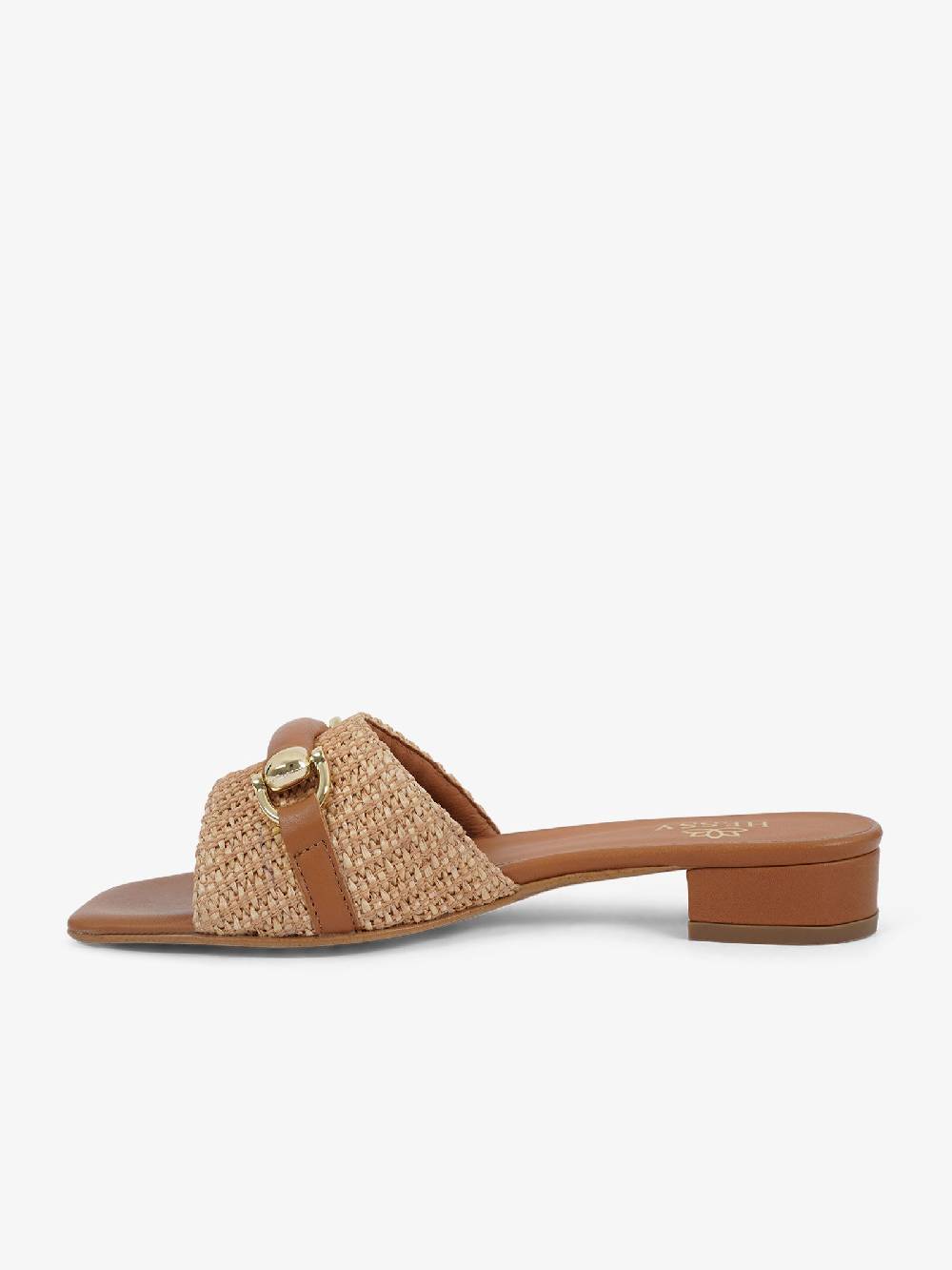 HESSY Sandali con tacco TACCO 10 720 donna rafia marrone Prezzo Ridotto