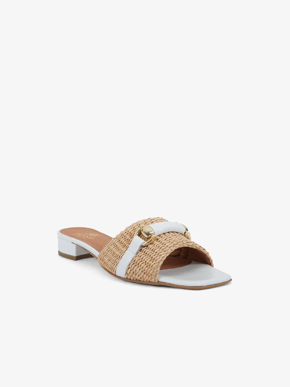 HESSY Sandali con tacco TACCO 10 720 donna rafia bianco Sottocosto
