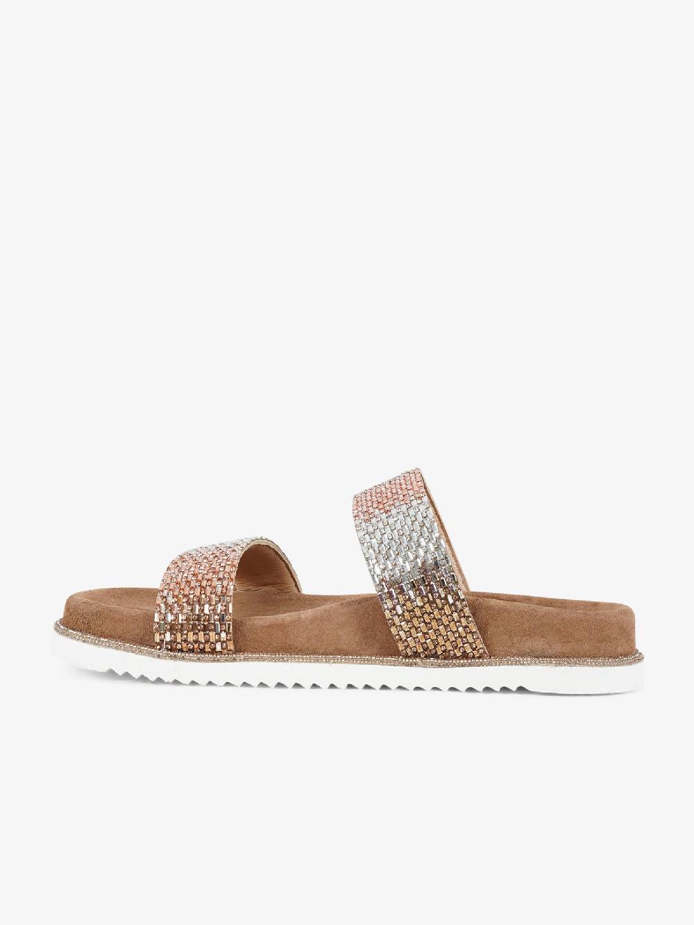 CB FUSION Sandali bassi metallizzato con doppia fascia CBF.R224013 donna pelle rosa 2025