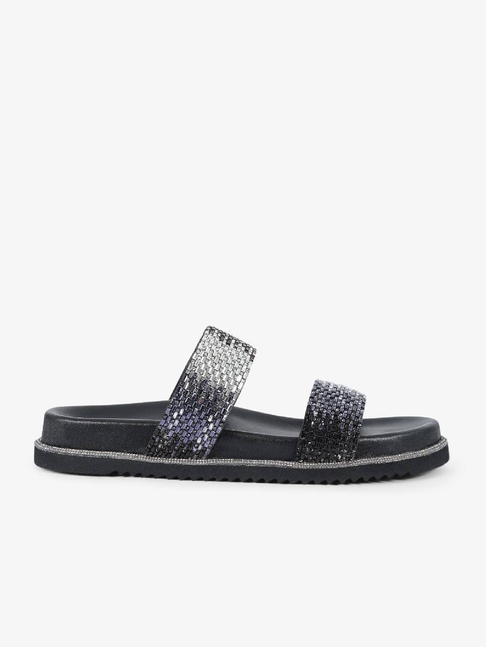 CB FUSION Sandali bassi metallizzato con doppia fascia CBF.R224013 donna pelle grigio