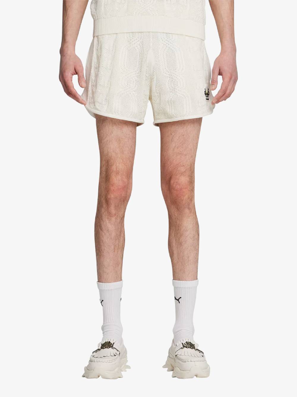 PUMA Bermuda PUMA x PALOMO T7 Shorts 625561_ cotone bianco Super sconto