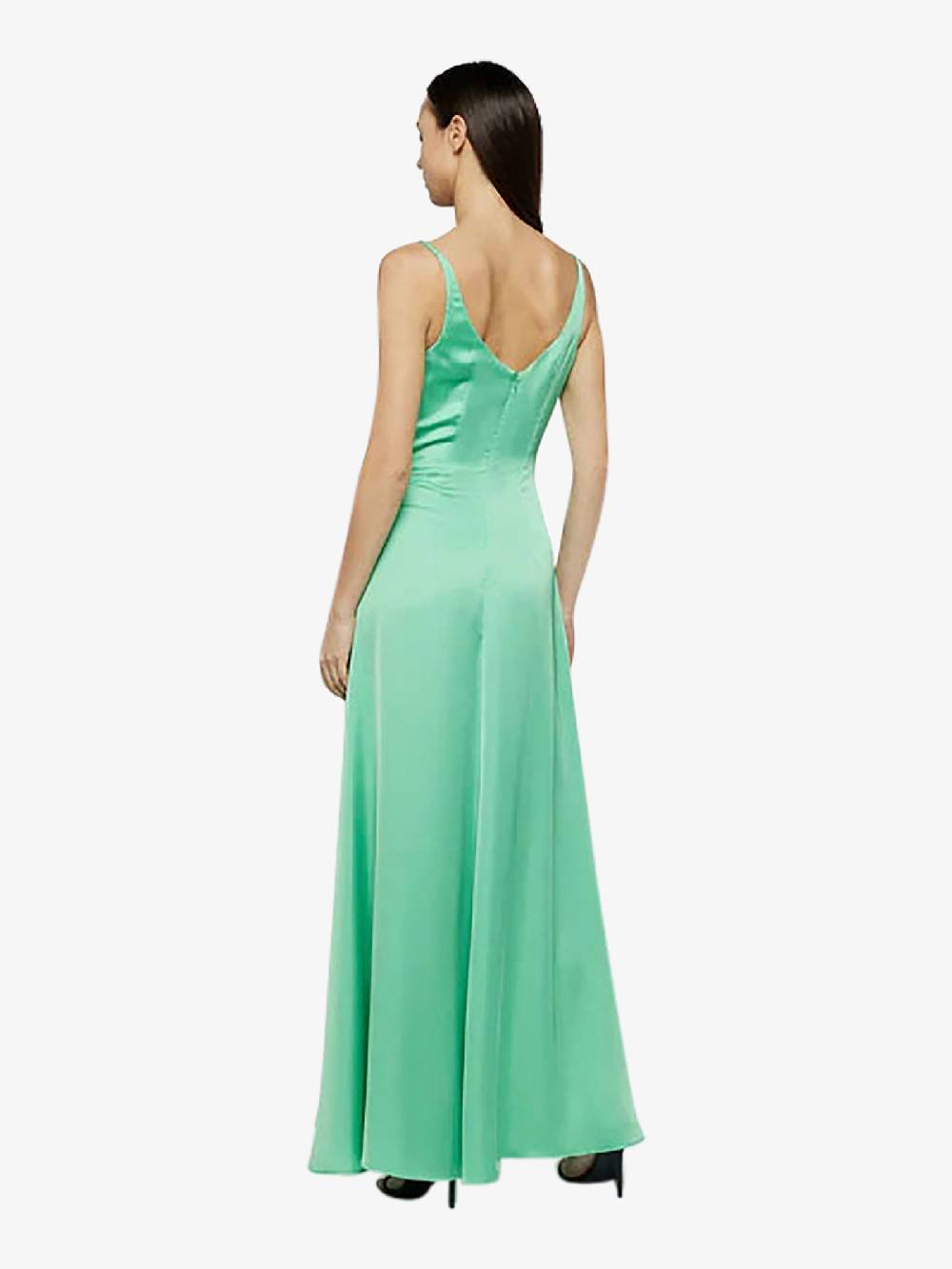 SPACE SIMONA CORSELLINI Abito lungo in raso fluido P24CPAB064 donna verde Shopping Online