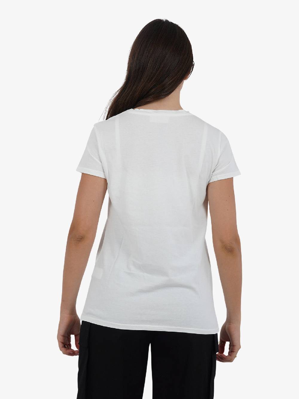 VICOLO T-shirt con logo in spugnetta RB0479 donna cotone bianco Novità